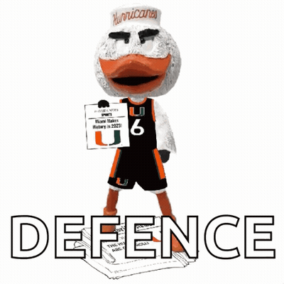 Miami Hurricanes Mascot Holding Newspaper GIF