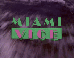 Miami Vice Flashing Retro Colored Text GIF