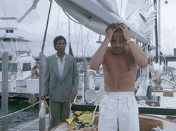 Miami Vice James Crockett Hitting His Head GIF