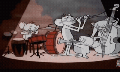 Mice Playing Instruments In Band GIF