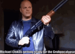 Michael Chiklis Holding Shotgun Getting Ready GIF