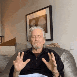 Michael Douglas Explaining At Home GIF