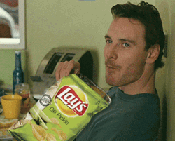 Michael Fassbender Eating Chip Meme GIF
