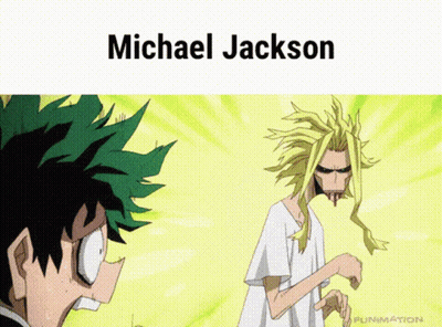 Michael Jackson And All Might From My Hero Academia GIF