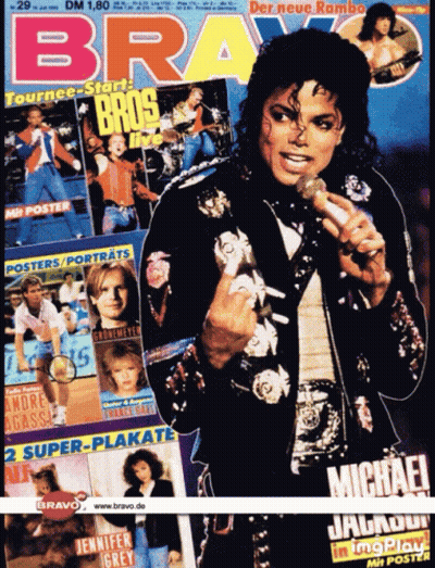 Michael Jackson Bravo Magazine Cover GIF