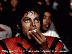 Michael Jackson Eating Popcorn Drama Around GIF