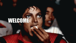 Michael Jackson Eating Popcorn Welcome GIF