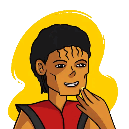 Michael Jackson Eating Snack Sticker