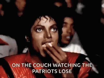 Michael Jackson Is Sitting On The Couch Watching The Patriots Lose A Game . GIF