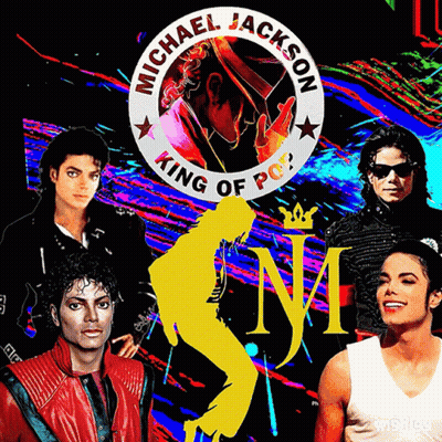 Michael Jackson King Of Pop Yellow Silhouette Poster GIF