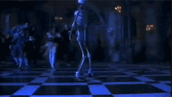 Michael Jackson Moonwalk Skeleton Ghost GIF