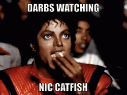 Michael Jackson Popcorn Catfish Watching GIF