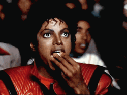 Michael Jackson Popcorn Creepy Zoom In GIF