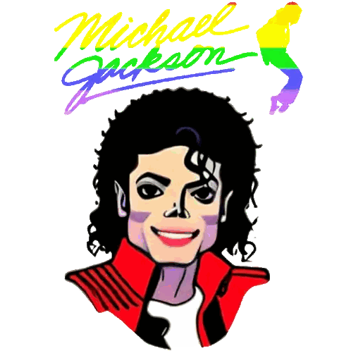 Michael Jackson Rainbow Silhouette Sticker