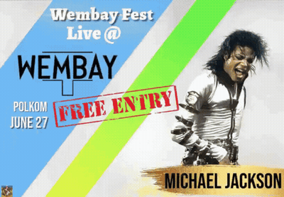 Michael Jackson Wembley Fest Poster GIF