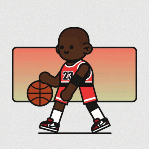 Michael Jordan Wearing Number 23 GIF