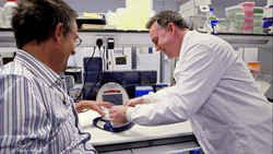 Michael Mosley With Leech On Arm GIF