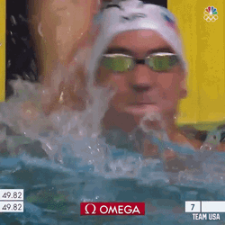 Michael Phelps Punching Water GIF