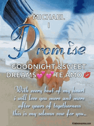 Michael Promise Sweet Dreams My Love Te Amo GIF
