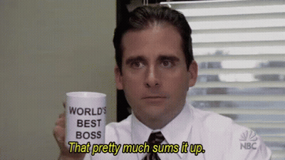 Michael Scott Holding World's Best Boss Mug GIF