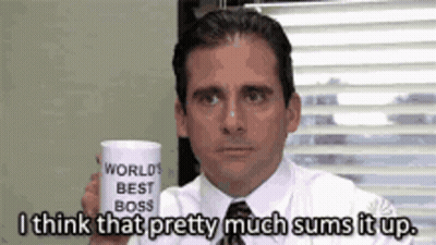 Michael Scott Holding World's Best Boss Mug GIF