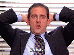 Michael Scott The Office No Way GIF