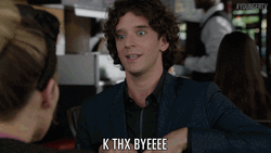 Michael Urie Leaving The Table Byeee GIF