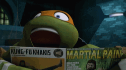 Michel Angelo Reading Wow Ok Tmnt GIF
