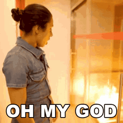 Michelle Khare Surprised By Fire Oh My God GIF