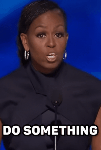 Michelle Obama Giving Speech Saying Do Something GIF