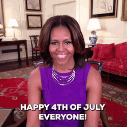 Michelle Obama Happy Independence Day GIF