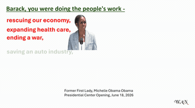 Michelle Obama Saying Barack You Were Doing The People's Work GIF