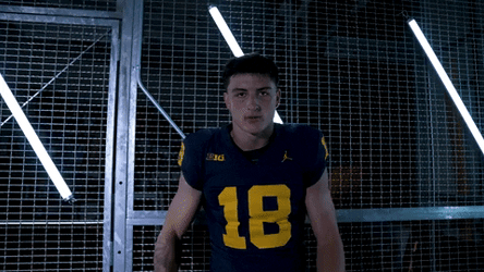 Michigan Football Colston Loveland Strong Sign GIF