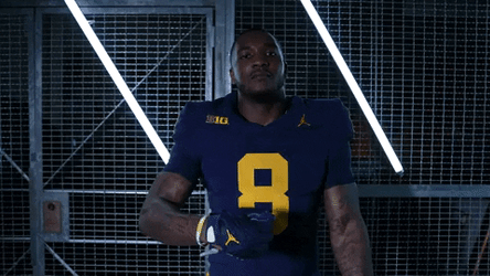 Michigan Football Derrick Moore Chest Pump GIF