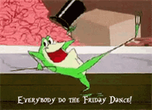 Michigan J. Frog Happy Friday Dance GIF