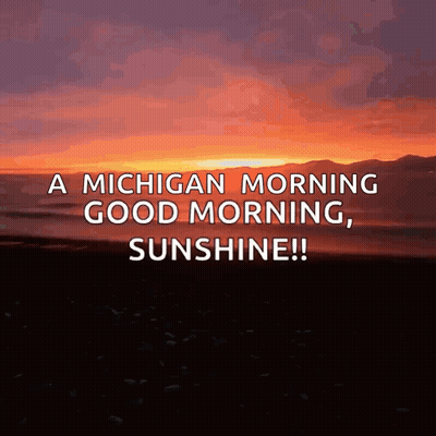 Michigan Morning Sunshine Sunset Poster GIF