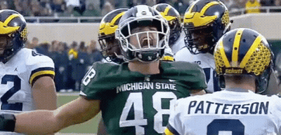 Michigan State Football Player Number 48 GIF