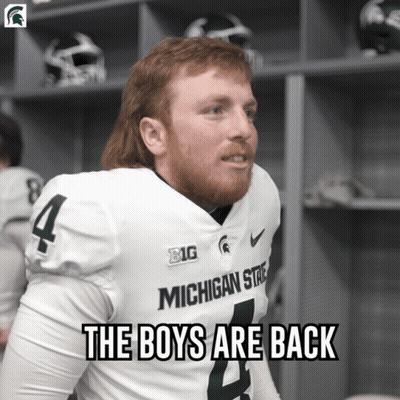 Michigan State Football Uniform The Boys Are Back GIF