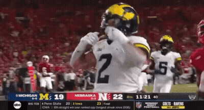 Michigan Vs Nebraska Football Game GIF