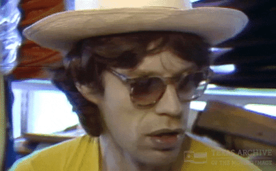 Mick Jagger Rolling Stones Dark Shades  GIF