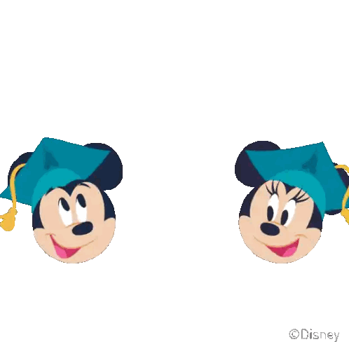 Mickey And Minnie Graduation Congratulations Sticker