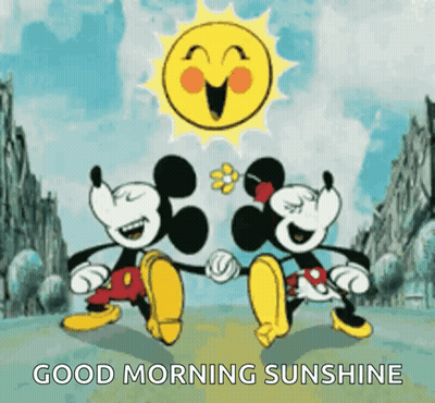 Mickey And Minnie Mouse Holding Hands GIF