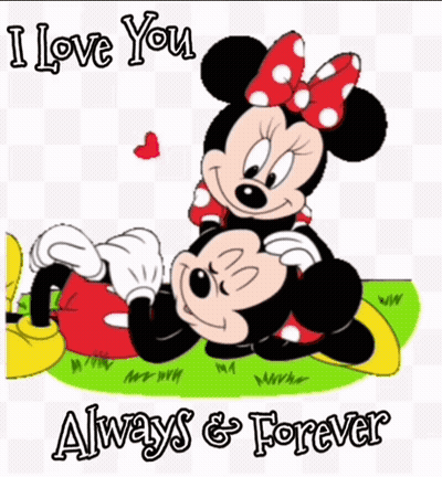 Mickey And Minnie Mouse I Love You Always & Forever GIF