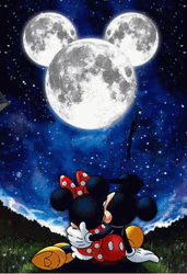 Mickey And Minnie Mouse Moon