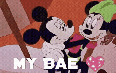Mickey And Minnie Mouse My Bae GIF