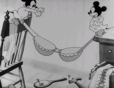Mickey And Minnie Mouse Sitting In Hammock GIF