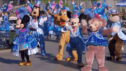 Mickey Mouse And Friends Dance In Disneyland GIF