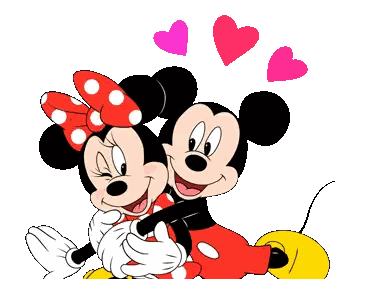Mickey Mouse And Minnie Mouse Hugging Sticker