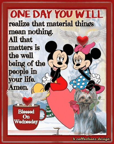 Mickey Mouse And Minnie Mouse One Day You Will Realize Materials Mean Nothing GIF