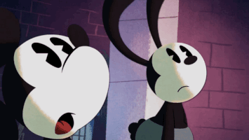 Mickey Mouse And Oswald Standing Together GIF